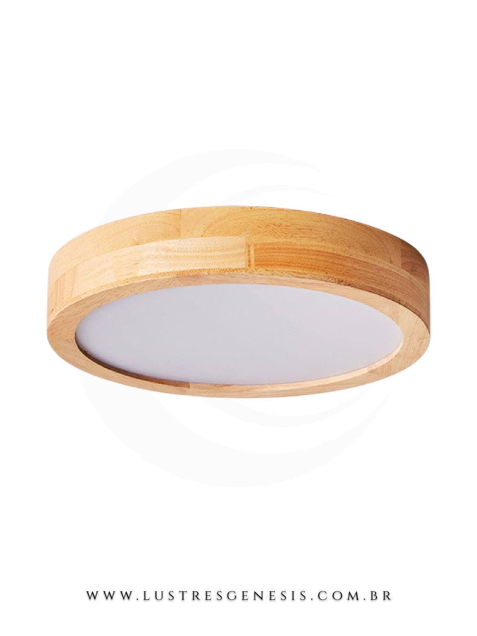 Plafon Moderno Ligna de Madeira - 65cm